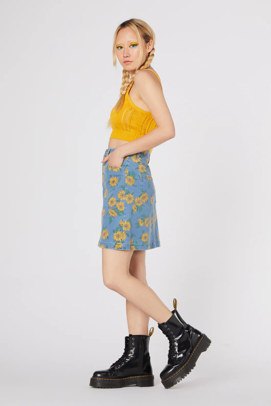 Sunflower Denim Mini Skirt - Image 3