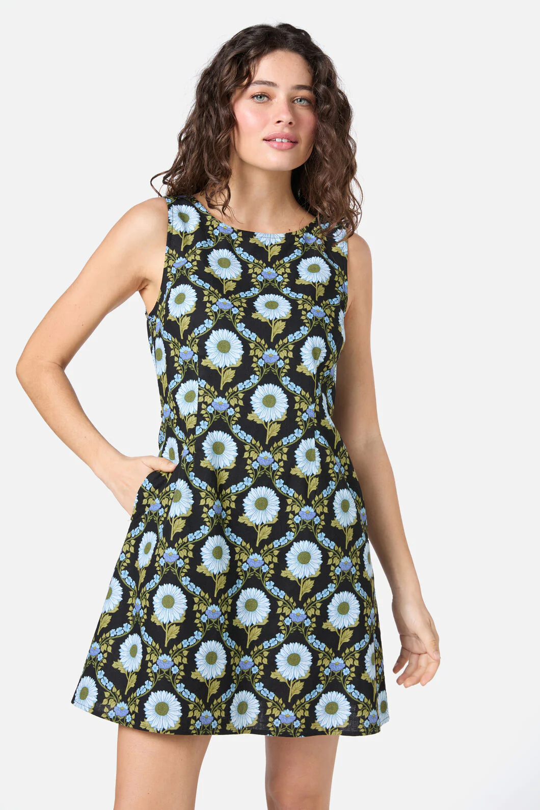 Sunflower Mini Shift Dress - Image 4