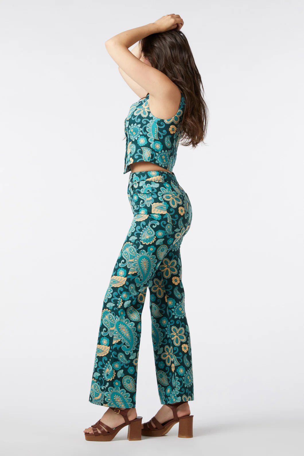 Sunset Paisley Flare Jean - Image 3