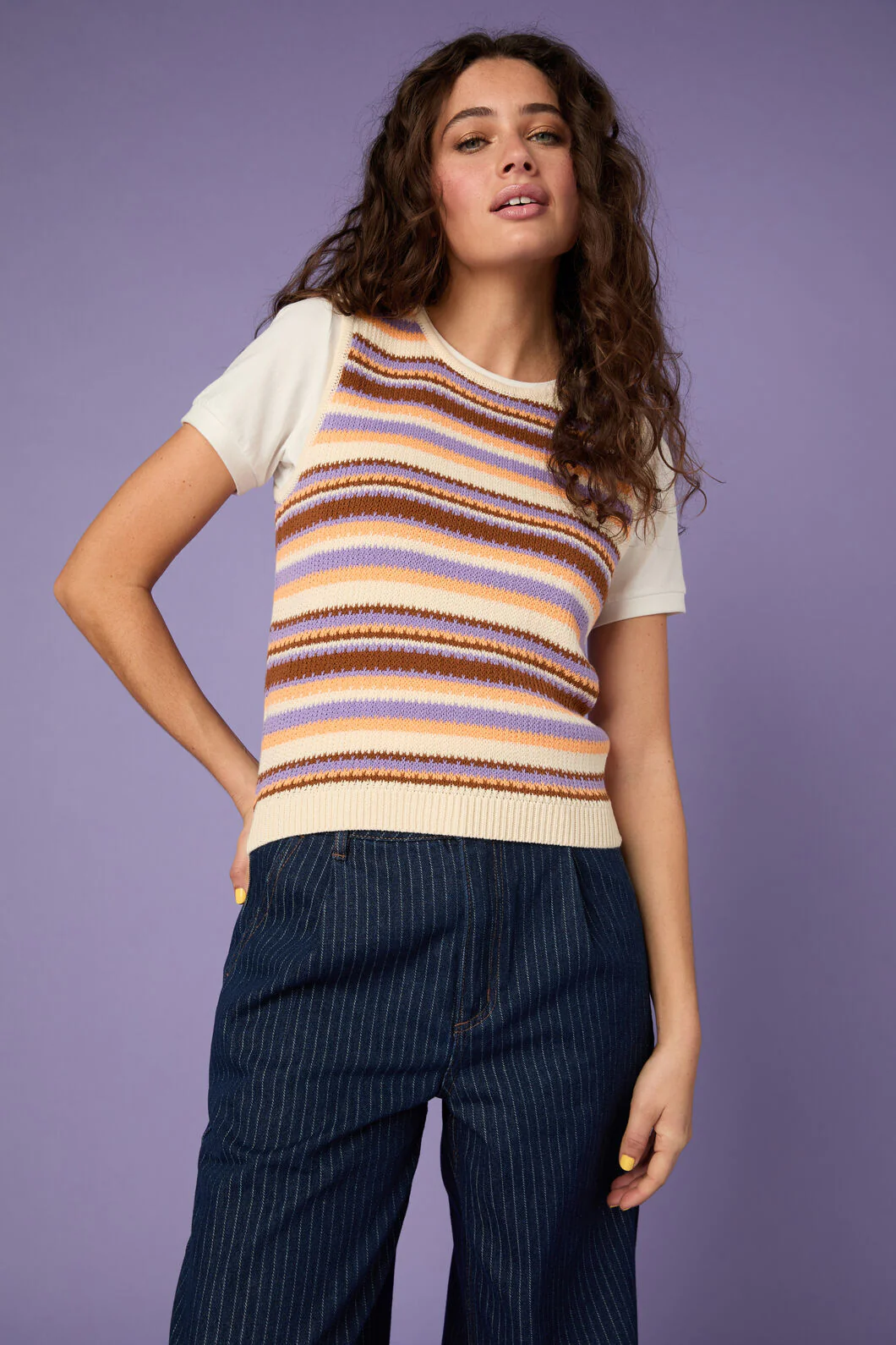 Sunset Stripe Knit Tank - Image 7