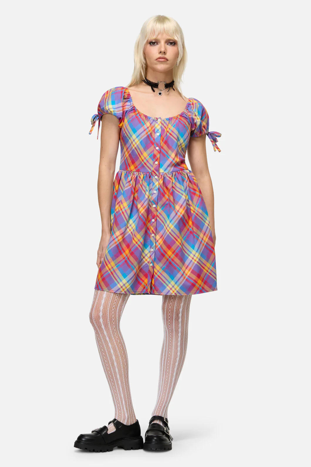 Sunshine Tartan Mini Dress