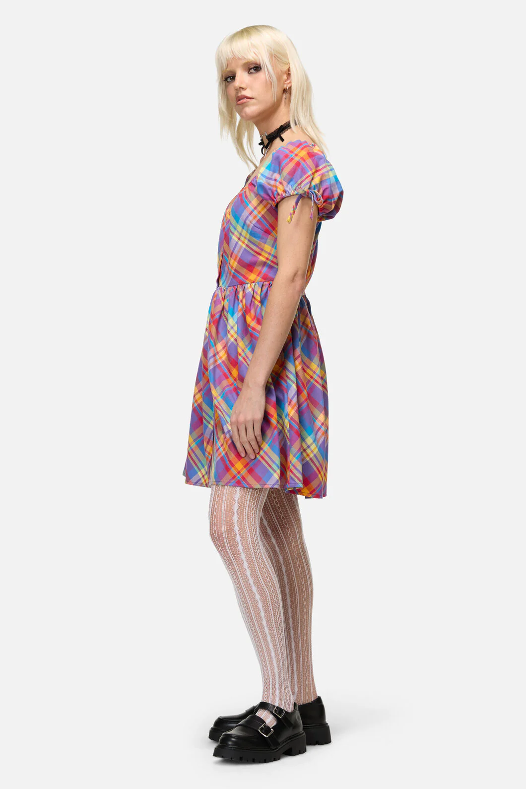 Sunshine Tartan Mini Dress - Image 3