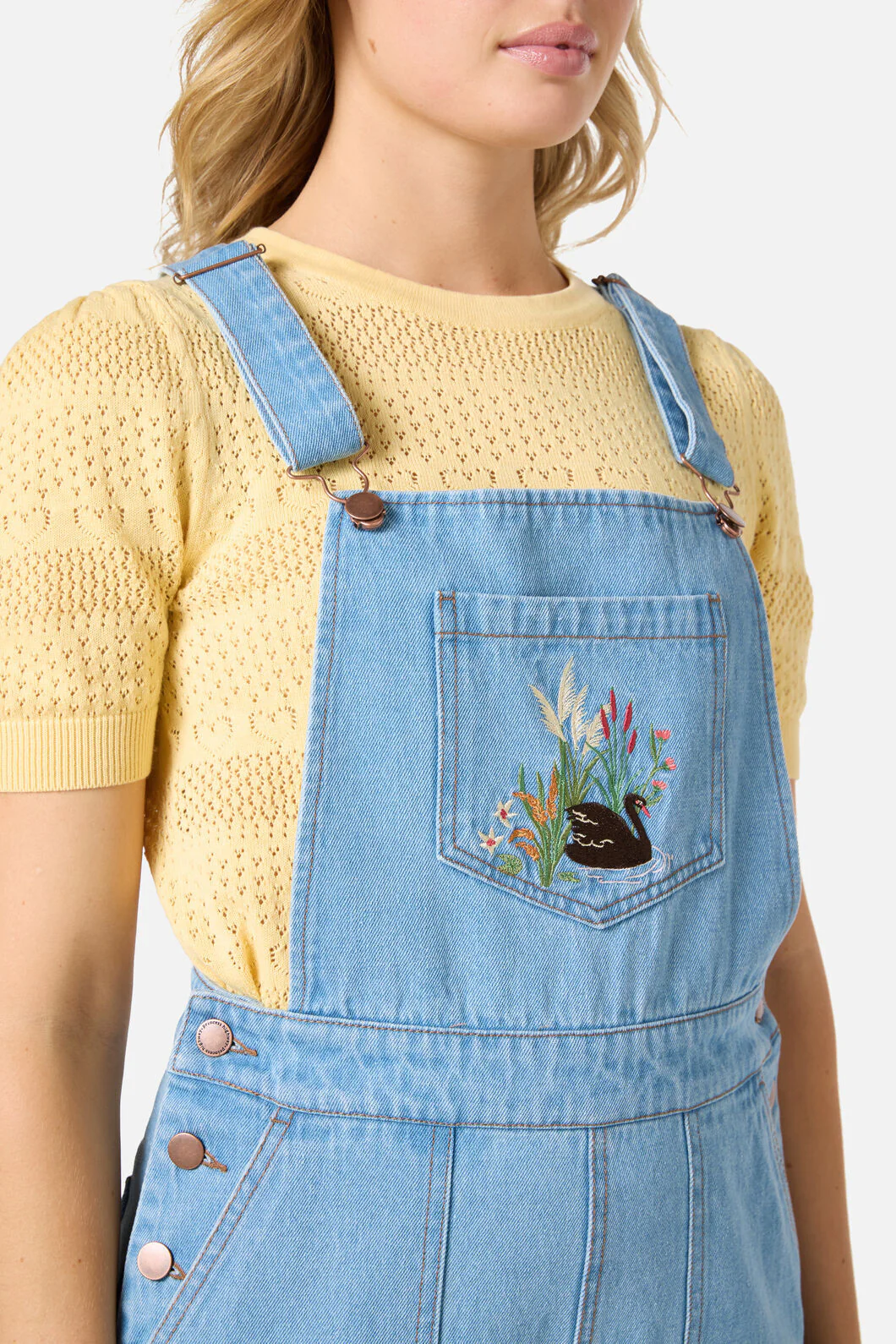 Swan Embroidered Overall - Image 5