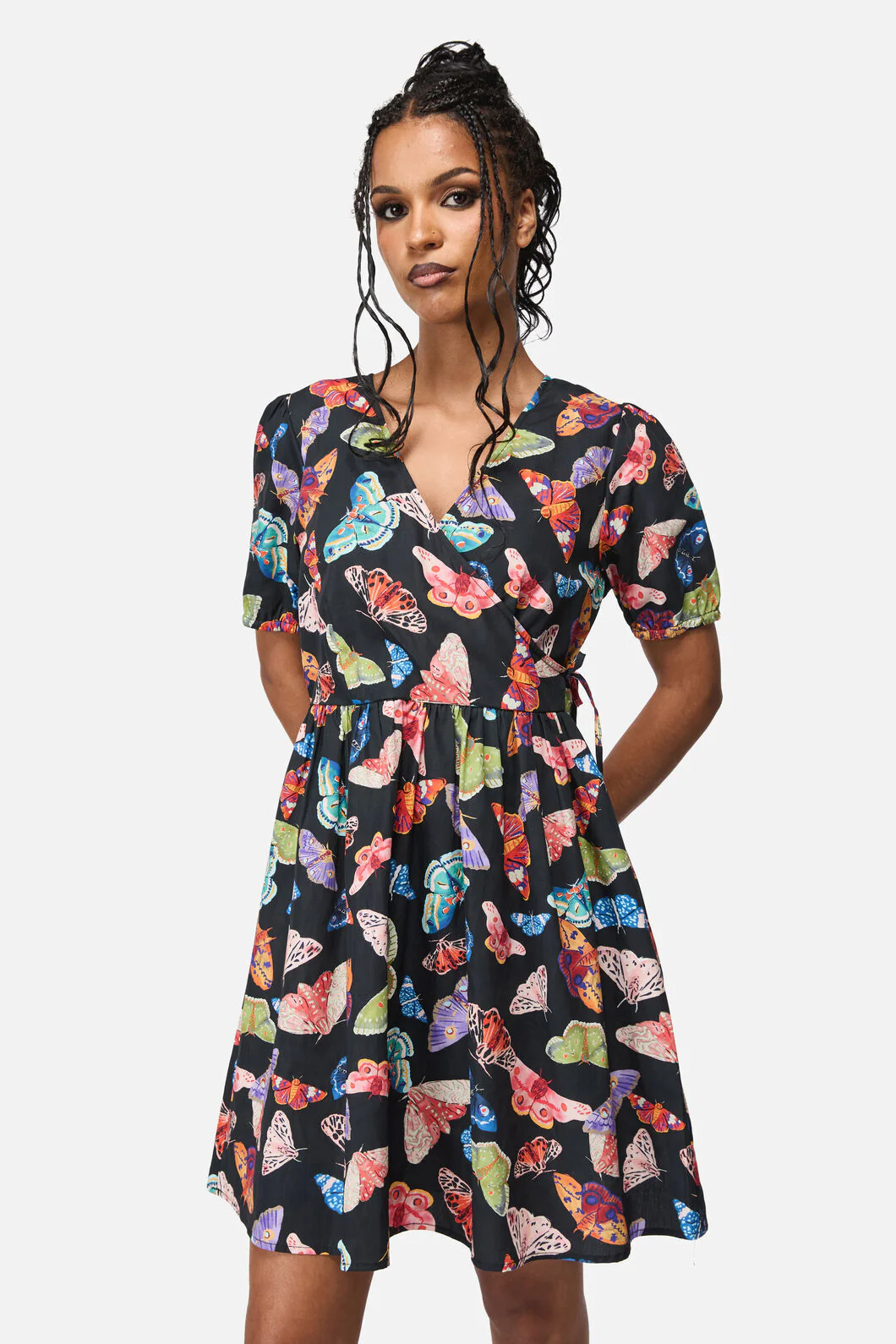 Swarm Goth Wrap Dress
