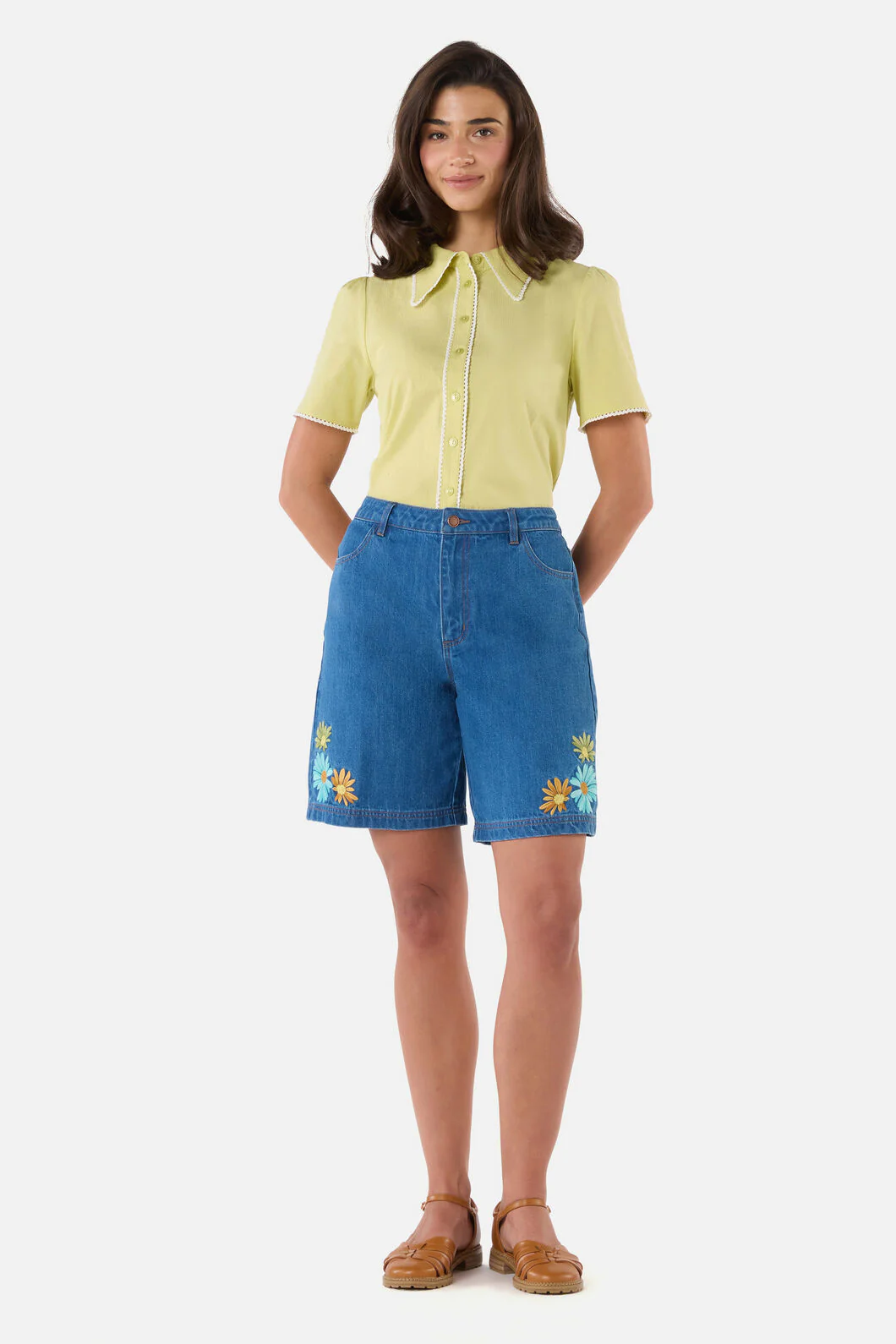 Sweet Daisy Embroidered Short - Image 2
