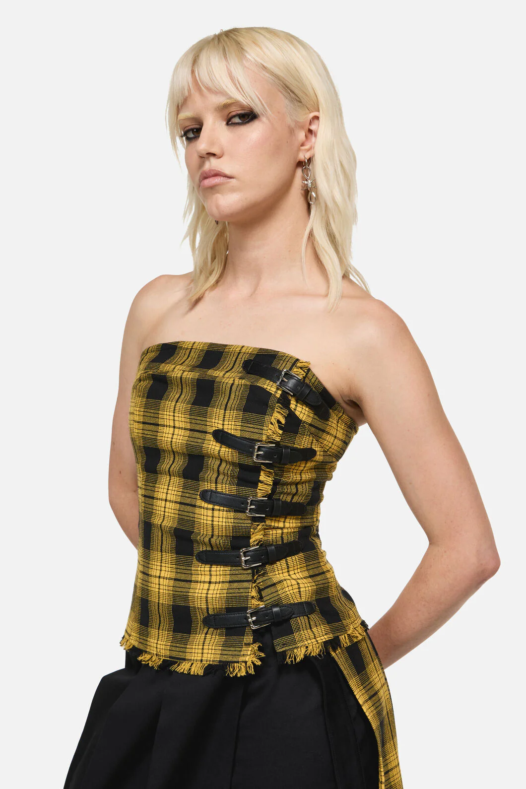 Tai Tartan Strapless Top - Image 5