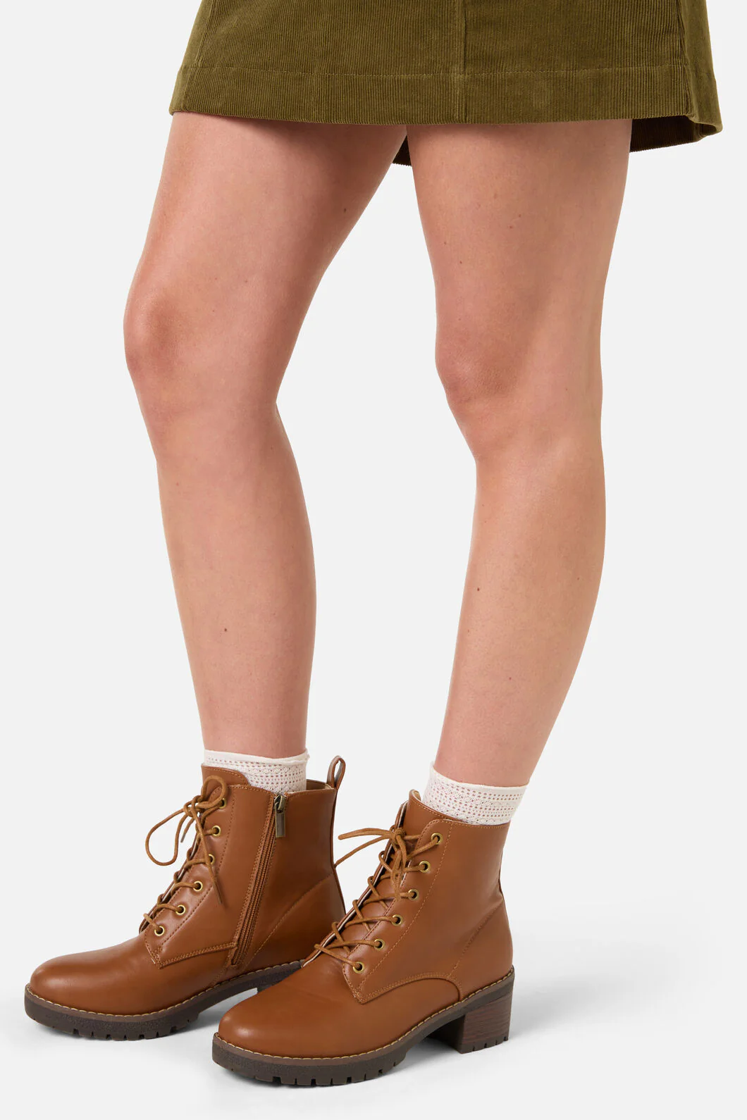 Tan Lace Up Boot