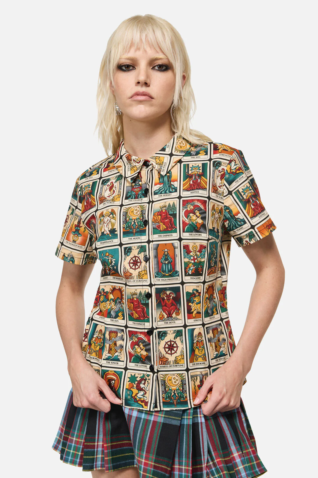 Tarot Print Goth Blouse