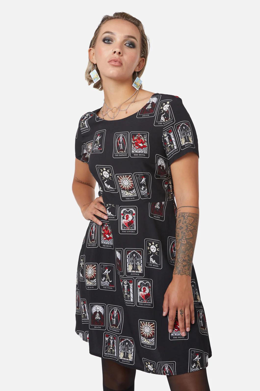 Tarot Spread Print Dress - Image 2