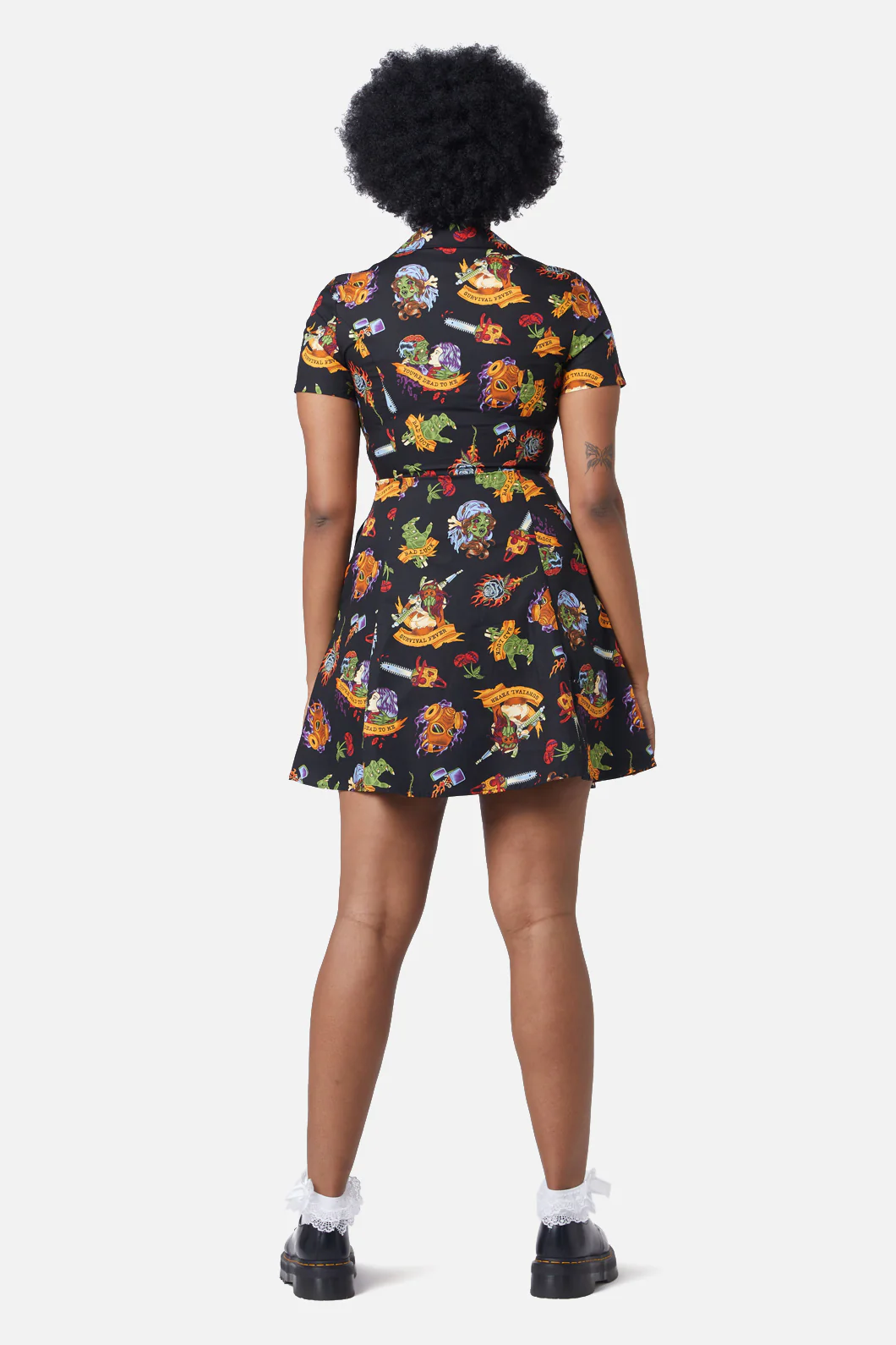 Tattoo Zombie Shirt Dress - Image 4