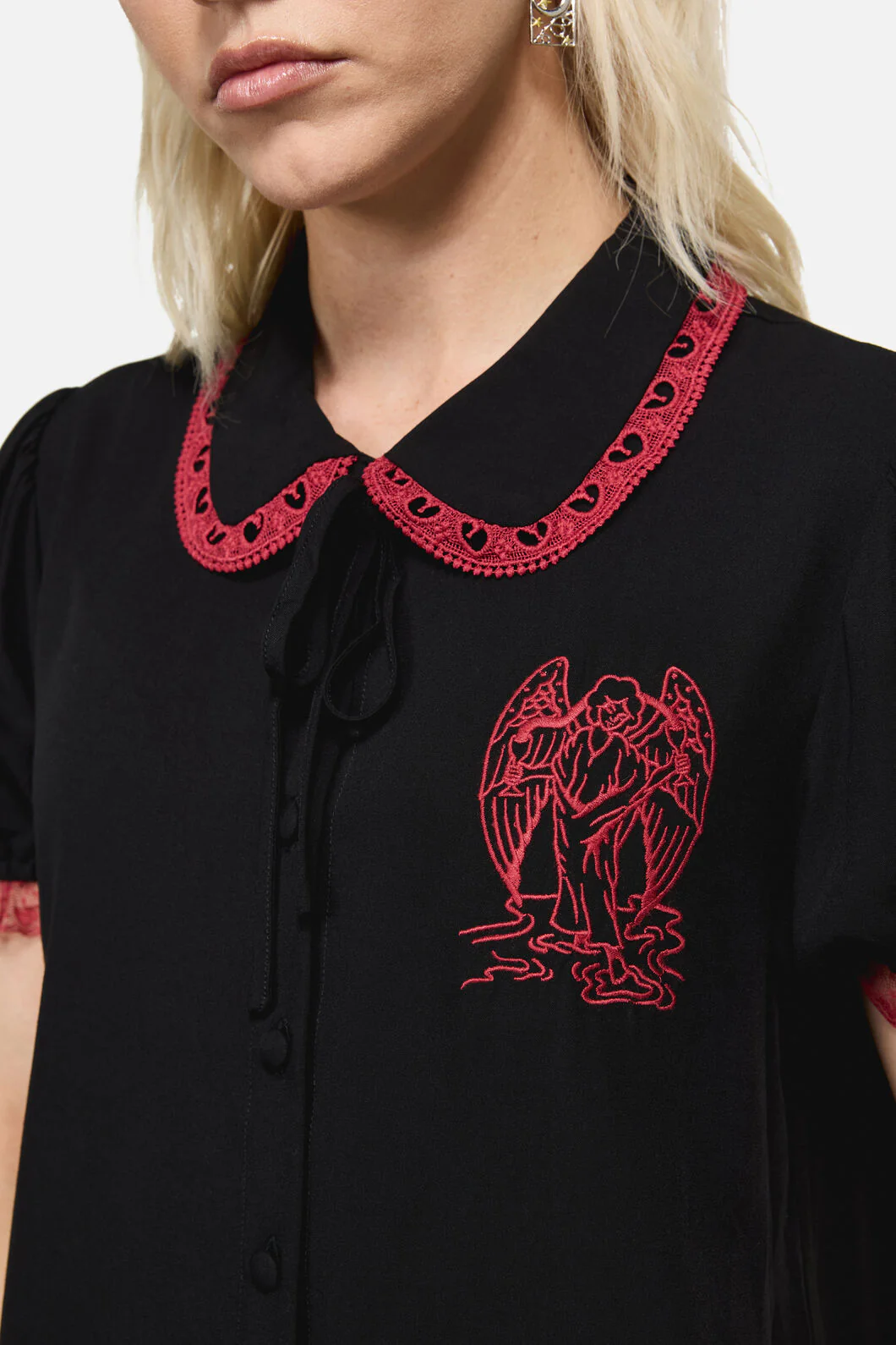 Temperance Goth Print Blouse - Image 5