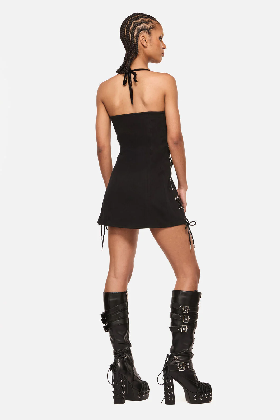 Thunder Denim Zip Mini Dress - Image 9