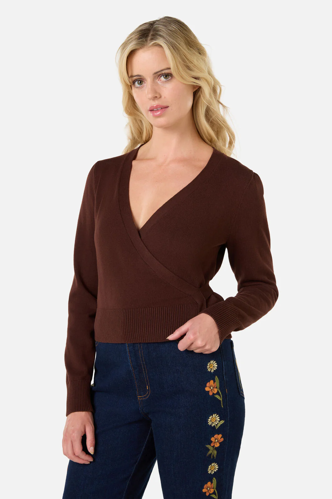 Tilly V Neck Wrap Cardi - Image 7