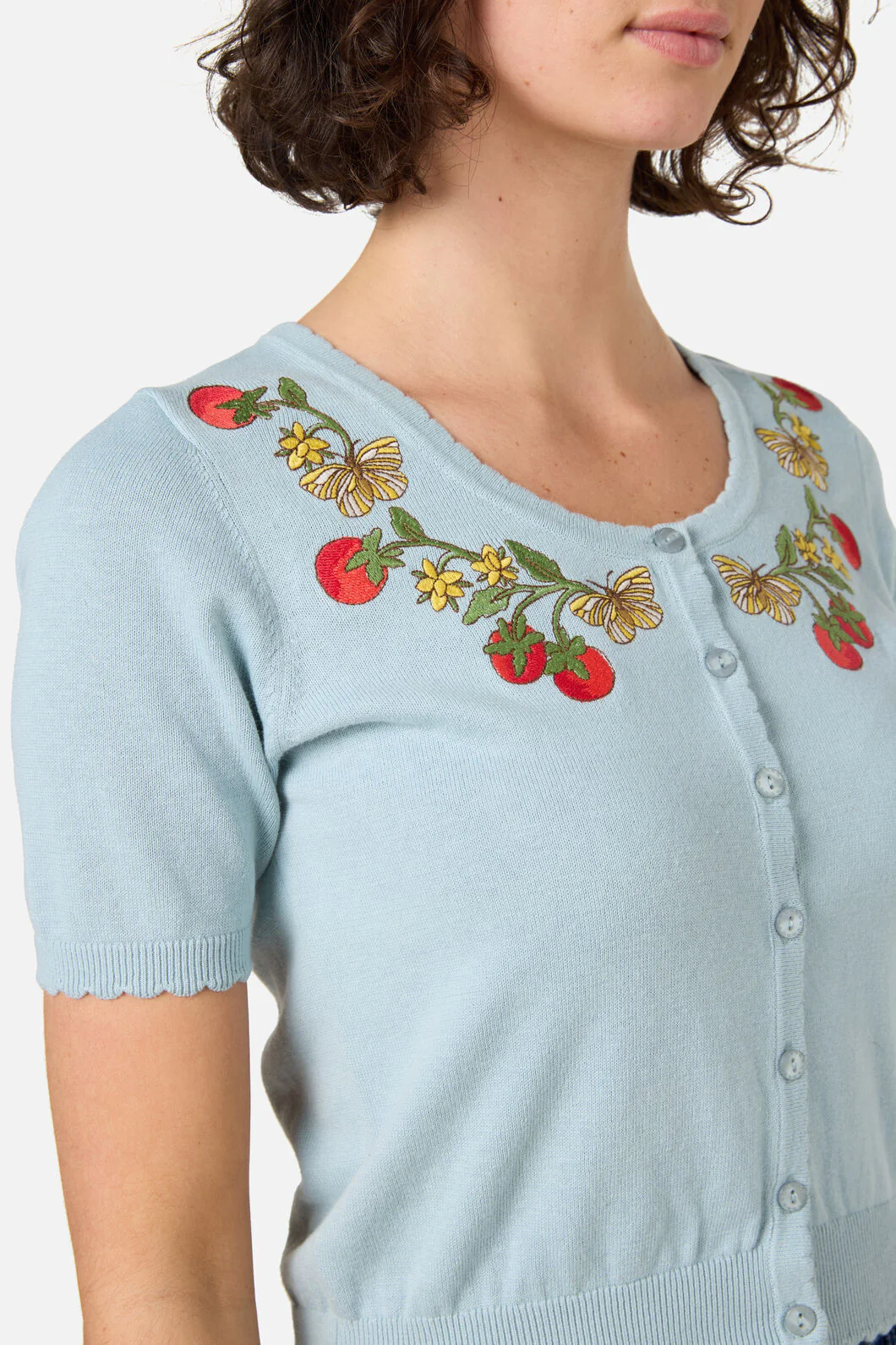 Tomatoes Embroidered Cardigan - Image 5
