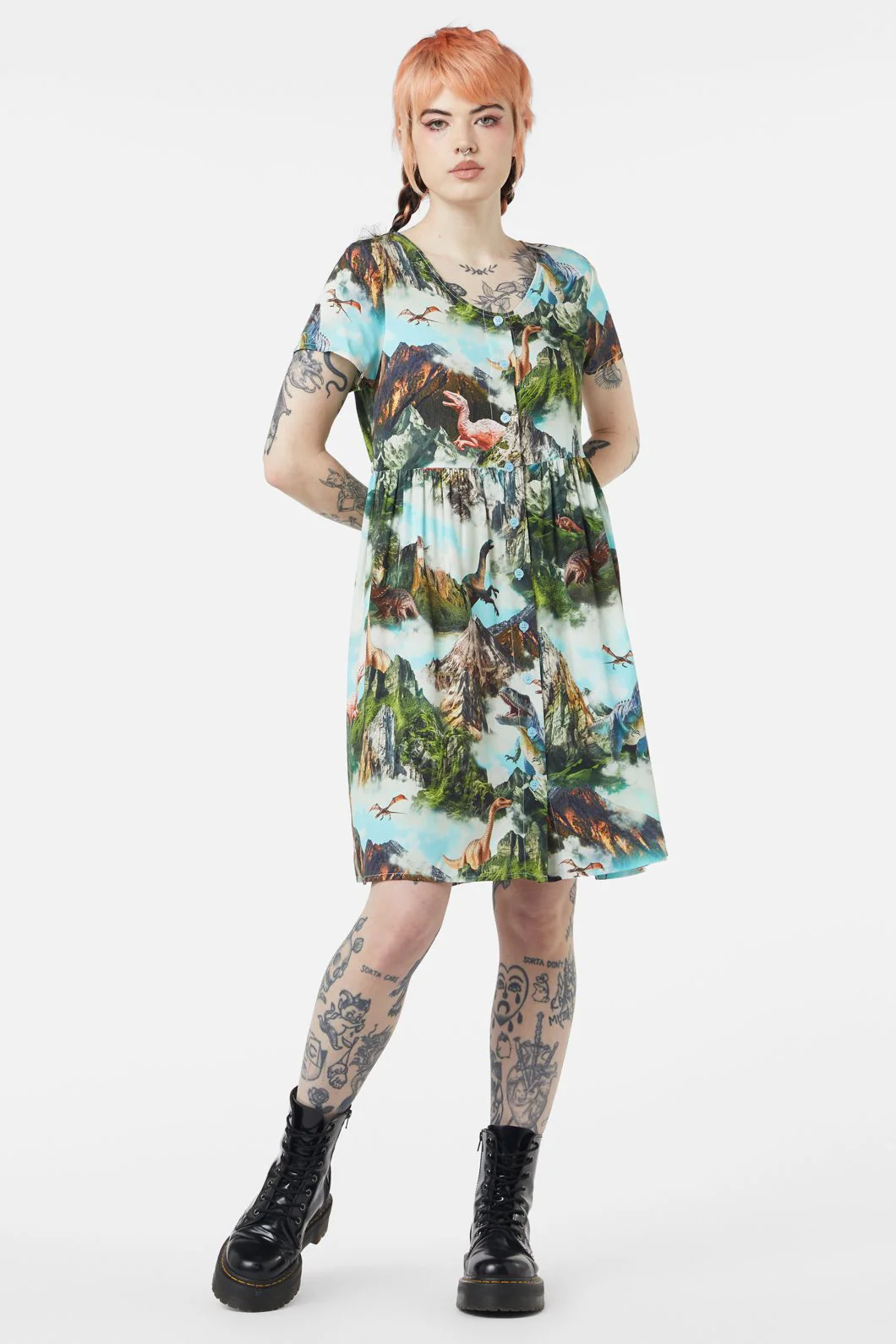 Triassic Scene Printed Dress - Image 2