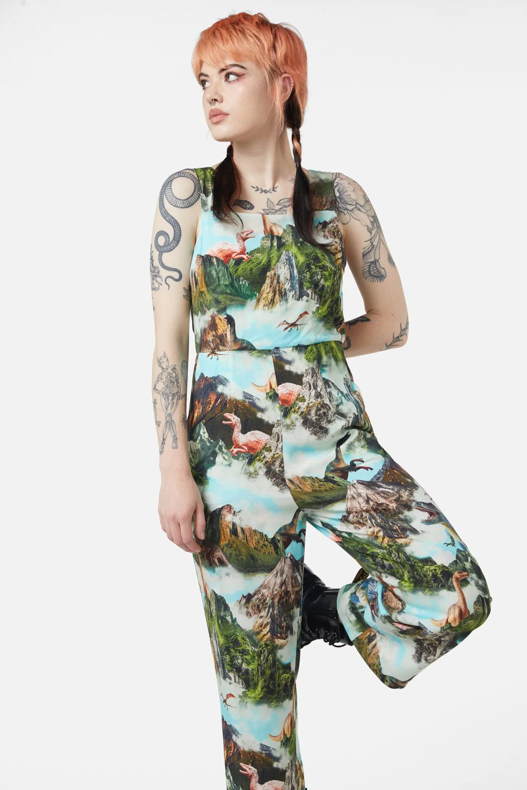 Triassic Scene Printed Jumpsuit - Image 4