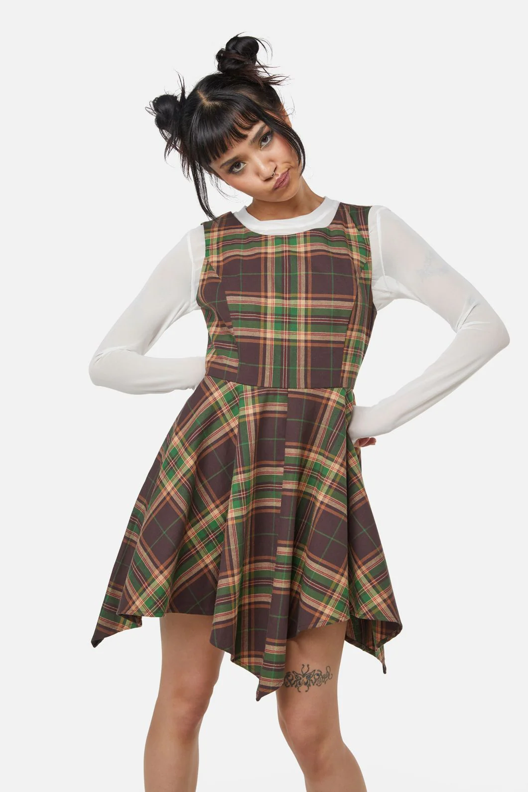 Triassic Tartan Handkerchief Pinny - Image 5