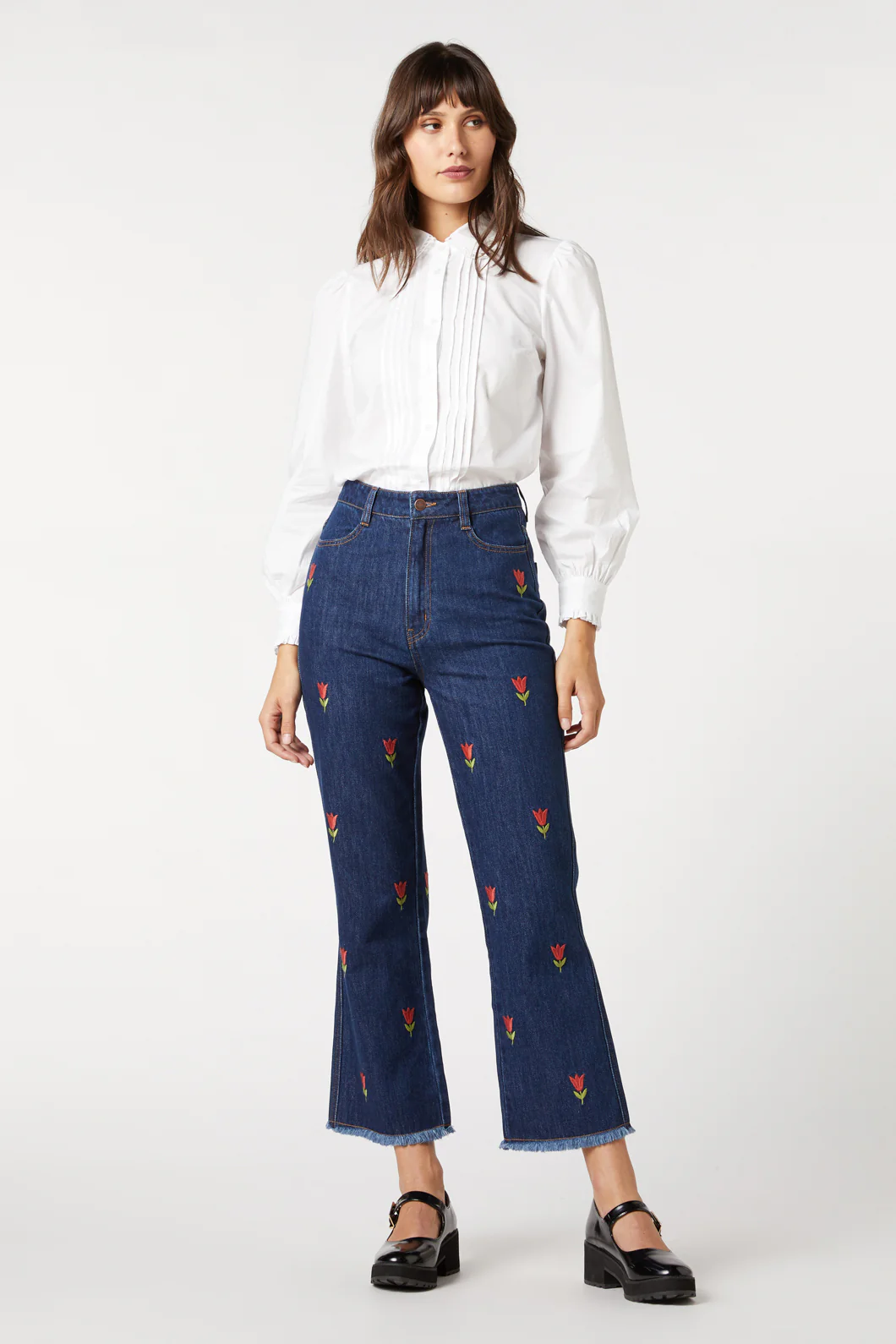 Tulip Embroidered Jean - Image 2