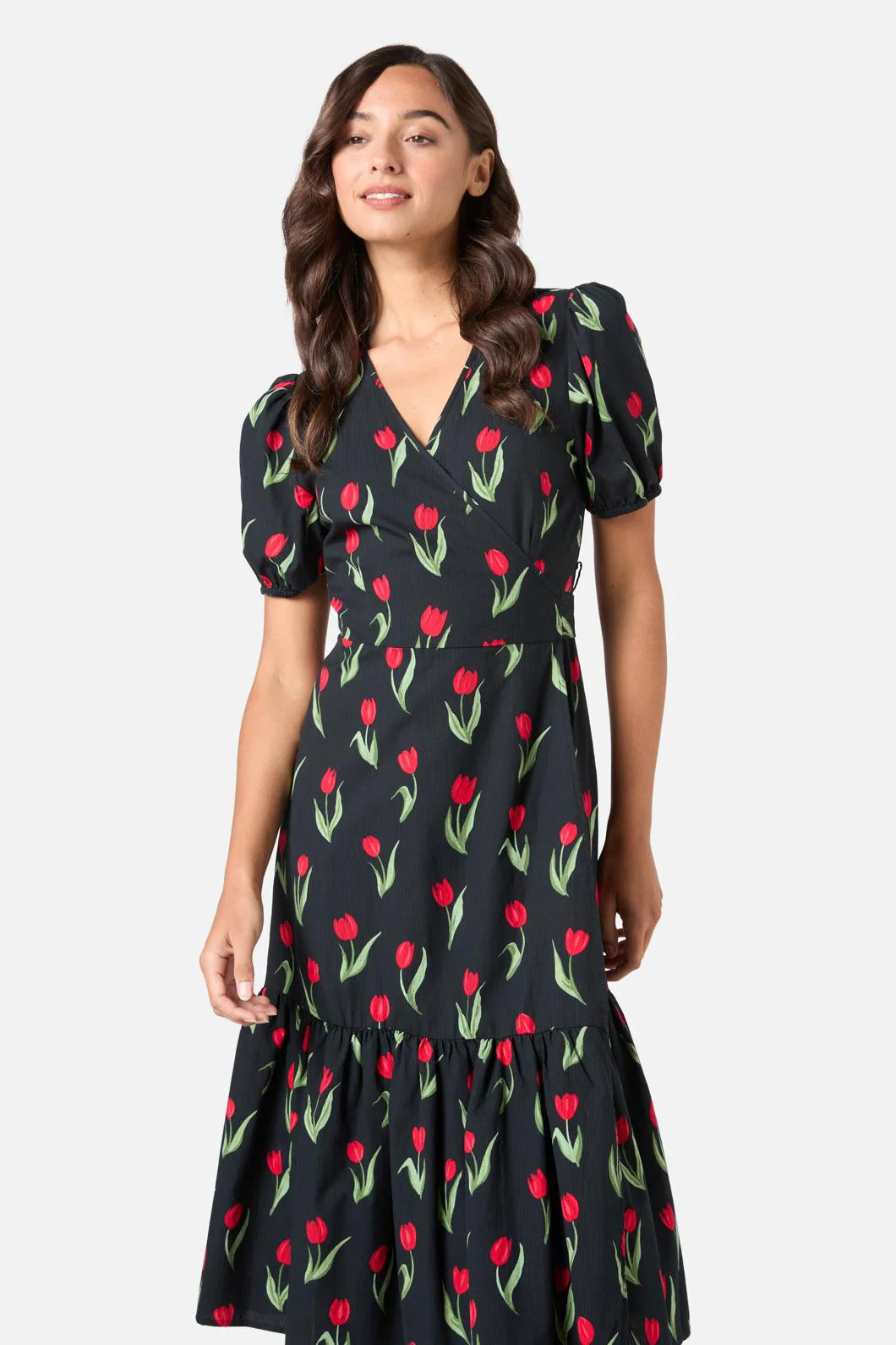 Tulip Midi Wrap Dress - Image 2