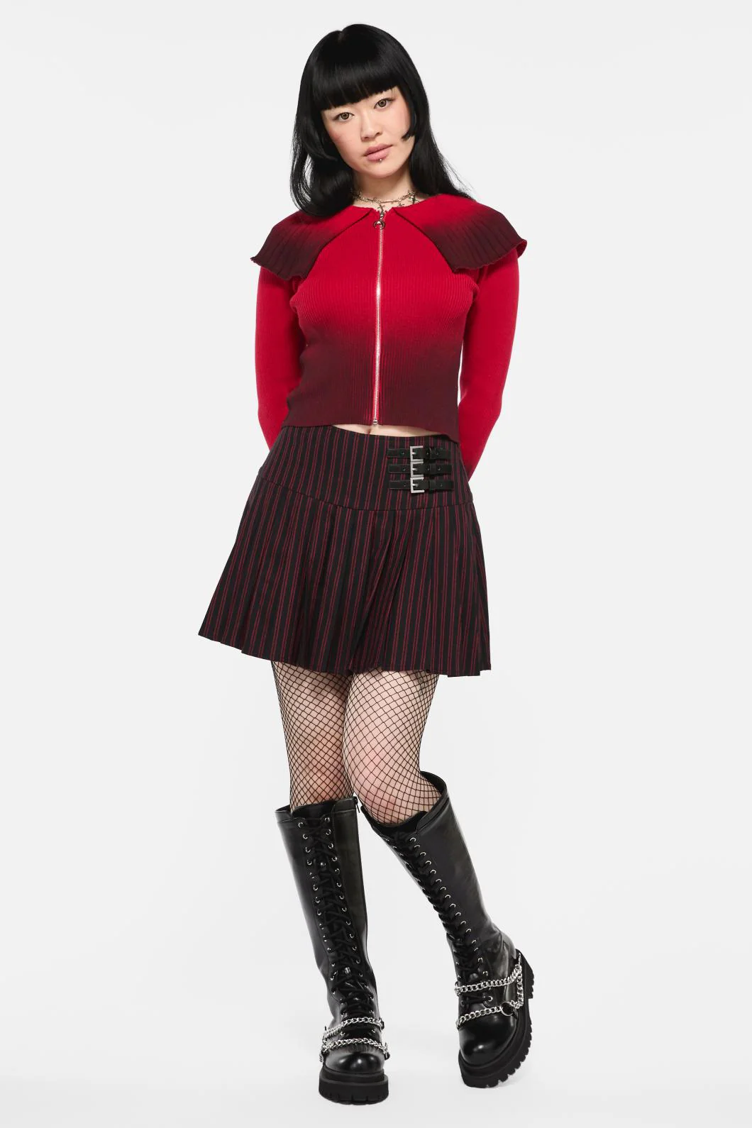 Undead Pinstripe Skort
