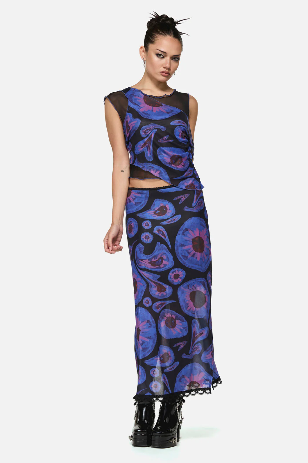 Unseen Geo Mesh Skirt