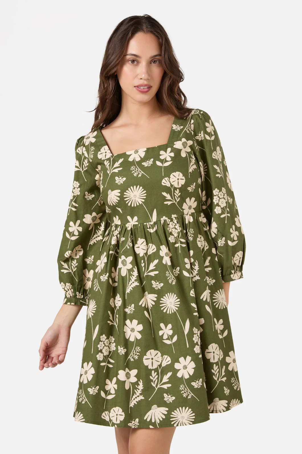 Variety Fleur 3/4 Sleeve Dress - Image 2