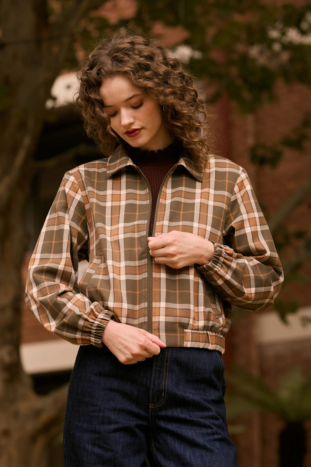 Vera Check Bomber Jacket - Image 3