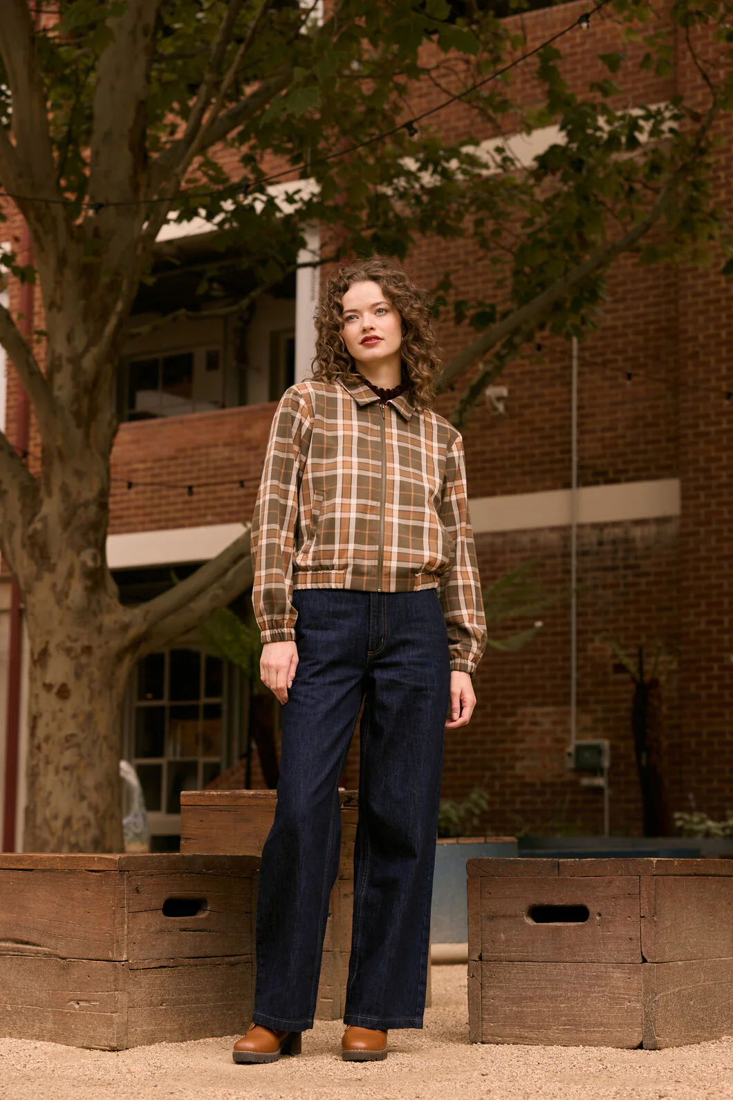 Vera Check Bomber Jacket - Image 4