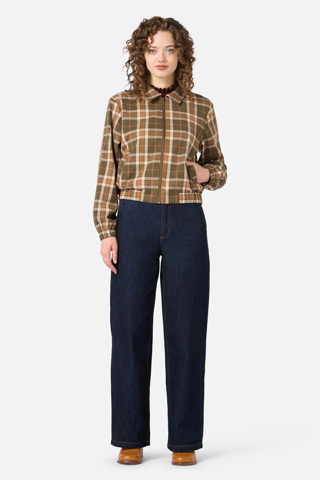Vera Check Bomber Jacket - Image 5