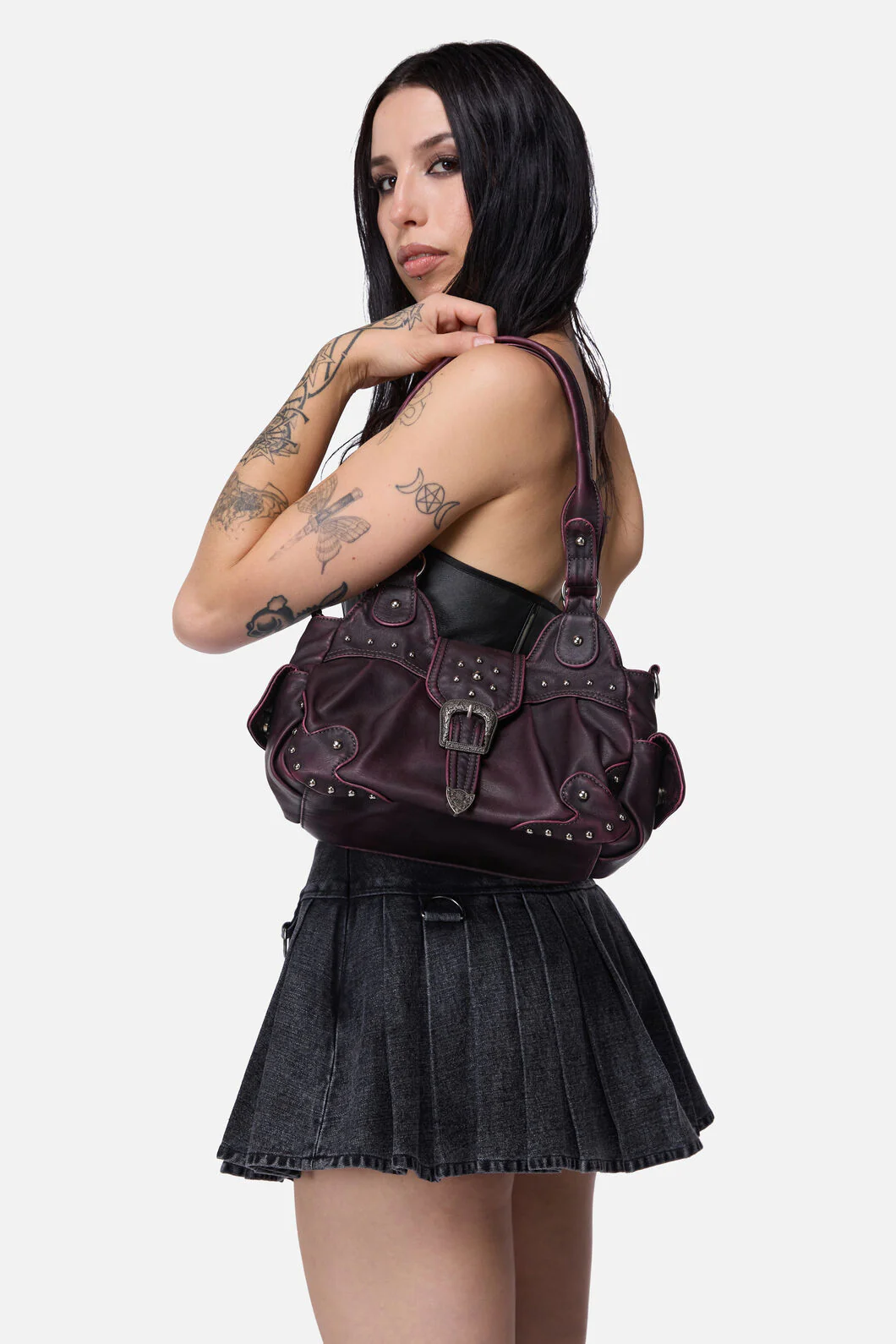 Vintage Buckle & Stud Bag