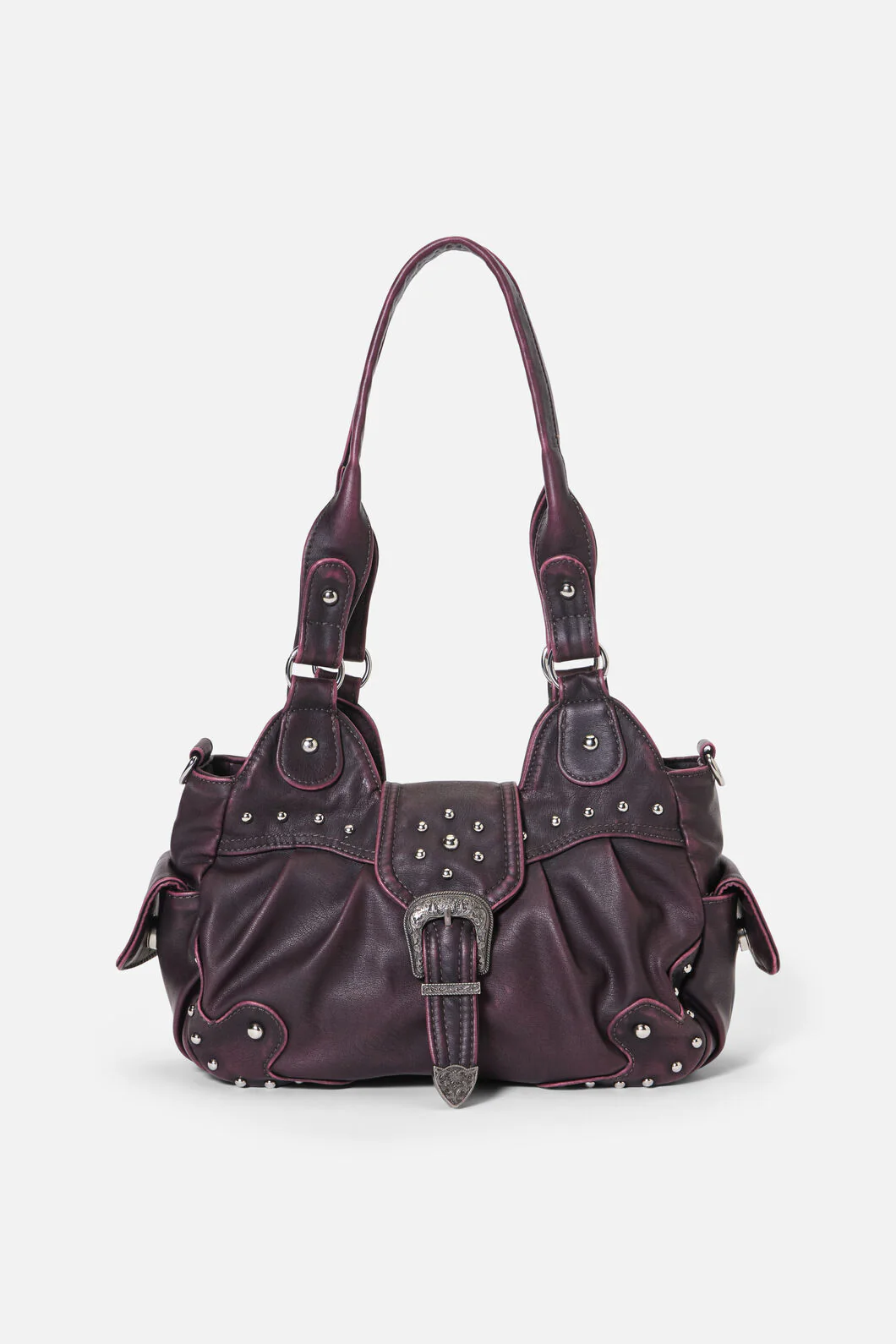 Vintage Buckle & Stud Bag - Image 4