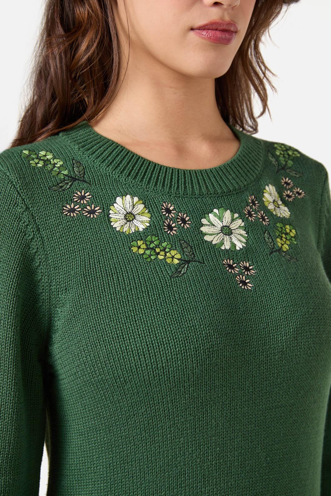 Viva Floral Embroidered Jumper - Image 5