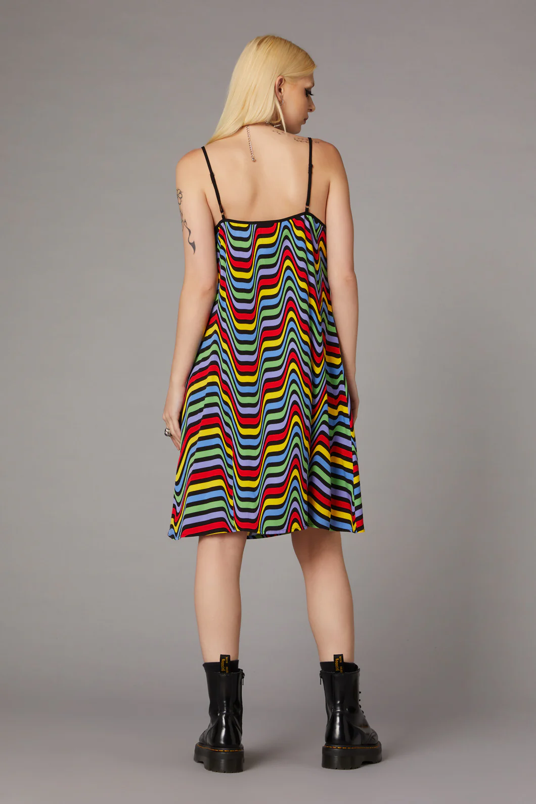 Warped Print Dress - Image 4