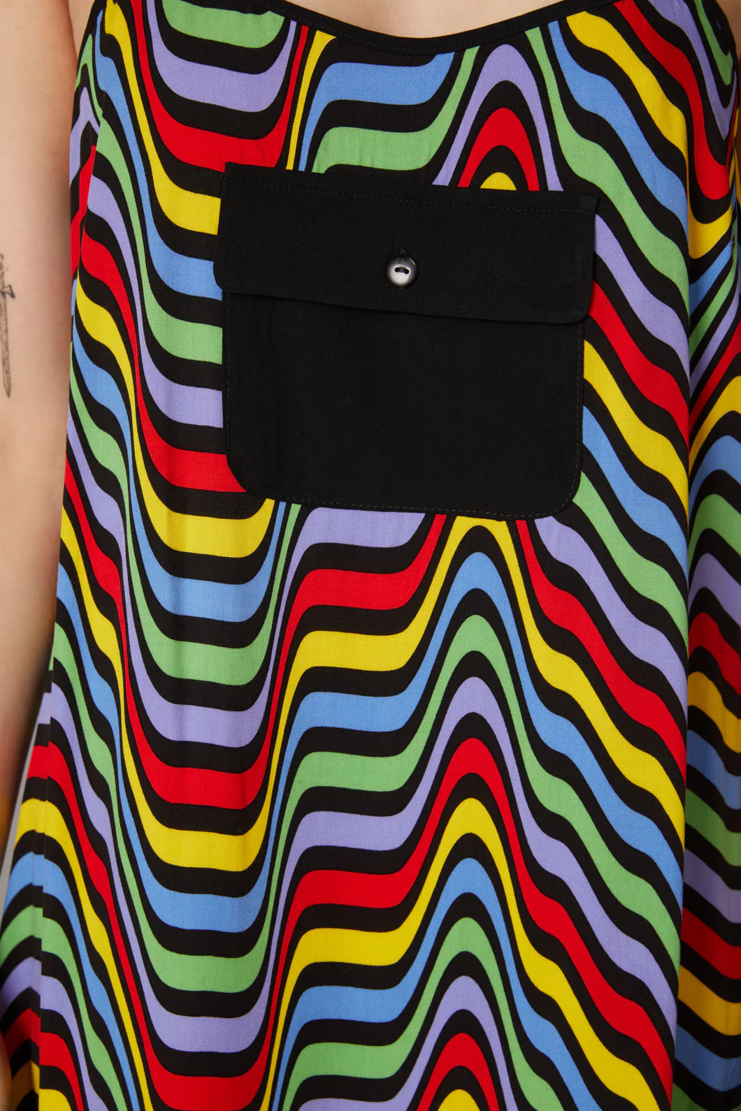 Warped Print Dress - Image 5