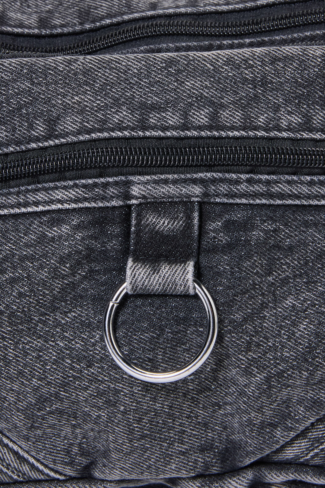 Washed Grey Denim Bag - Image 6