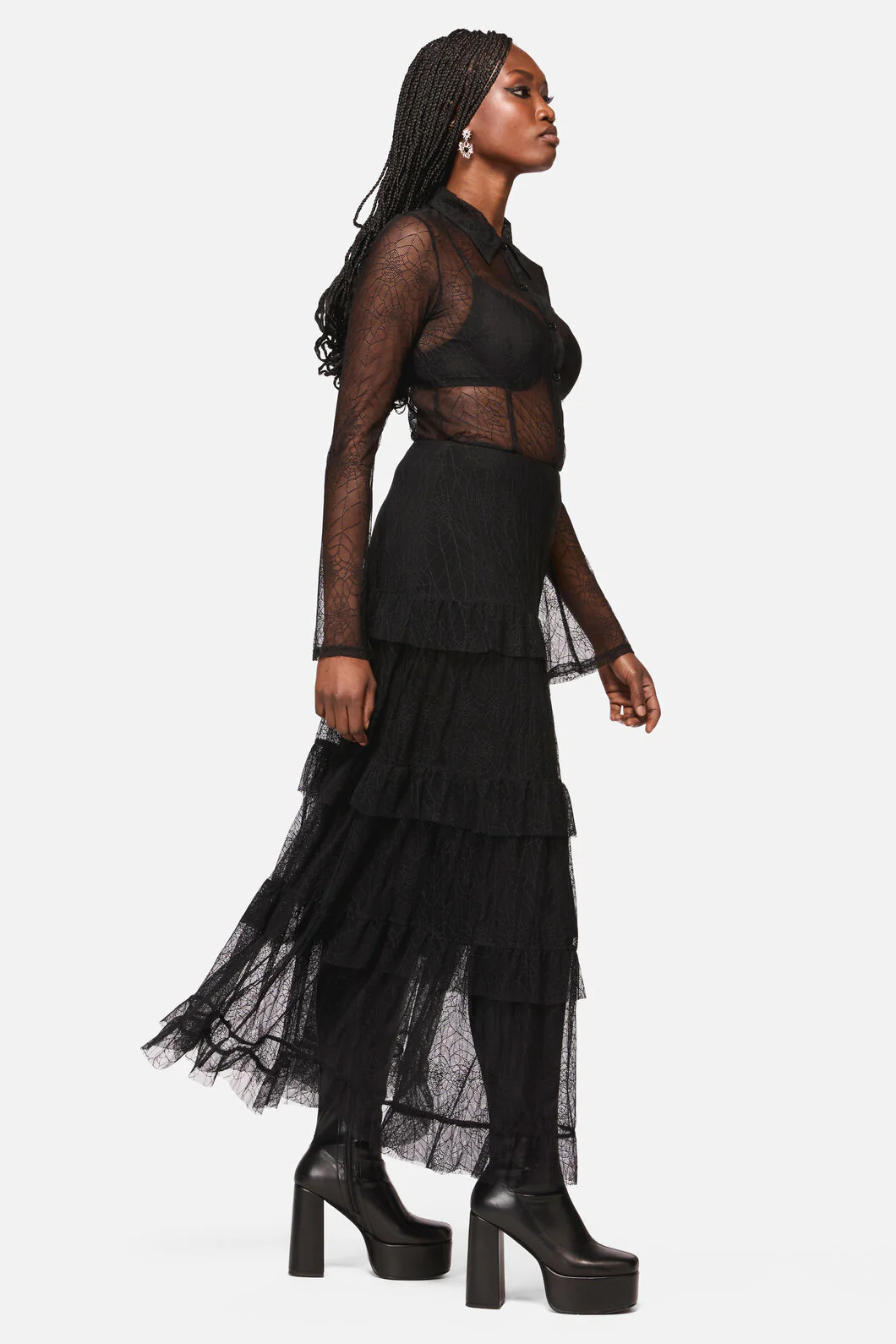 Web Lace Midi Skirt - Image 2