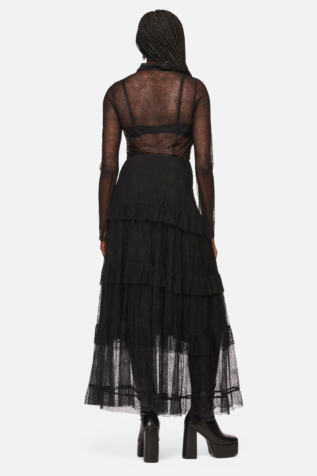 Web Lace Midi Skirt - Image 3