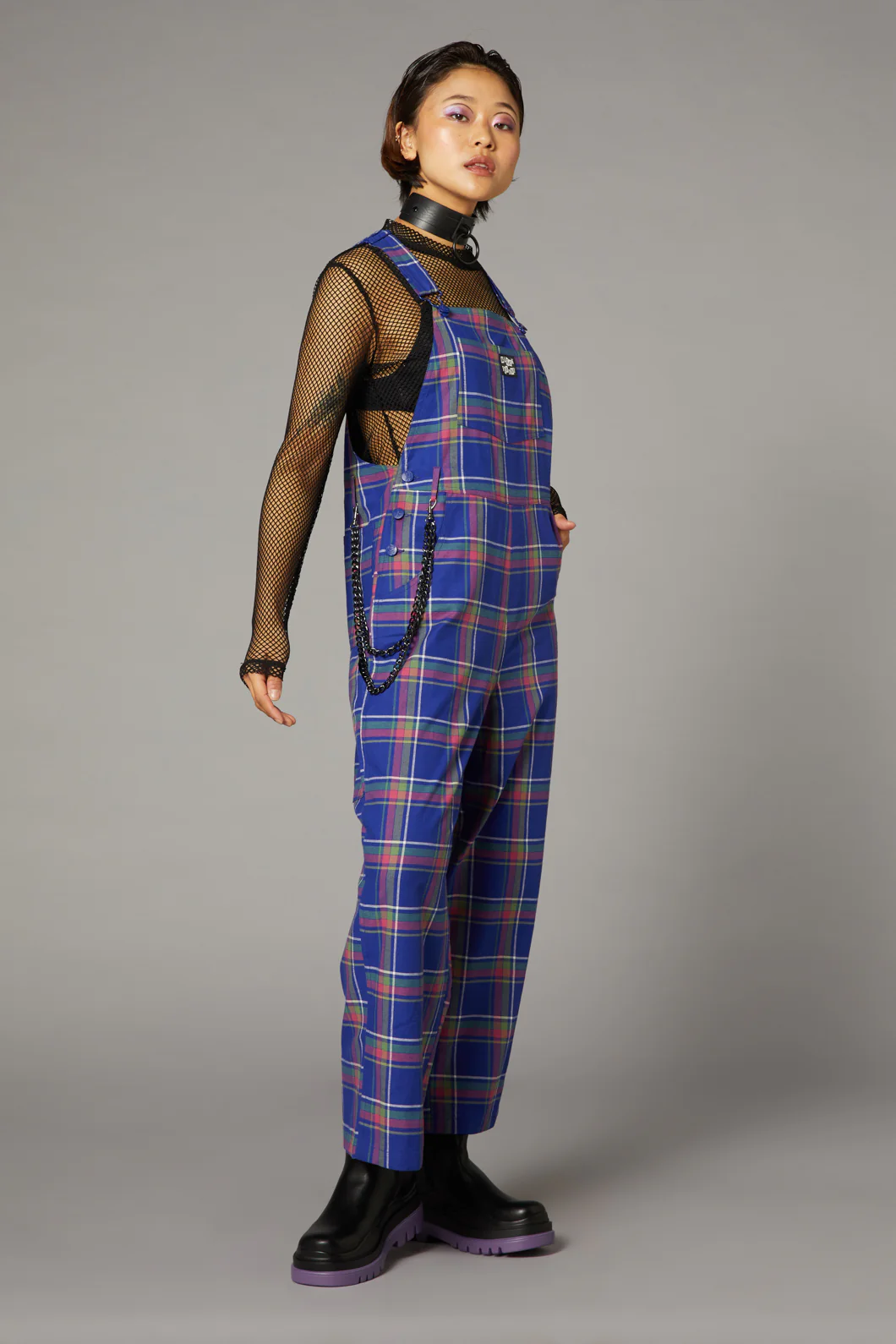 Werewolf Tartan Goth Overalls - Image 2