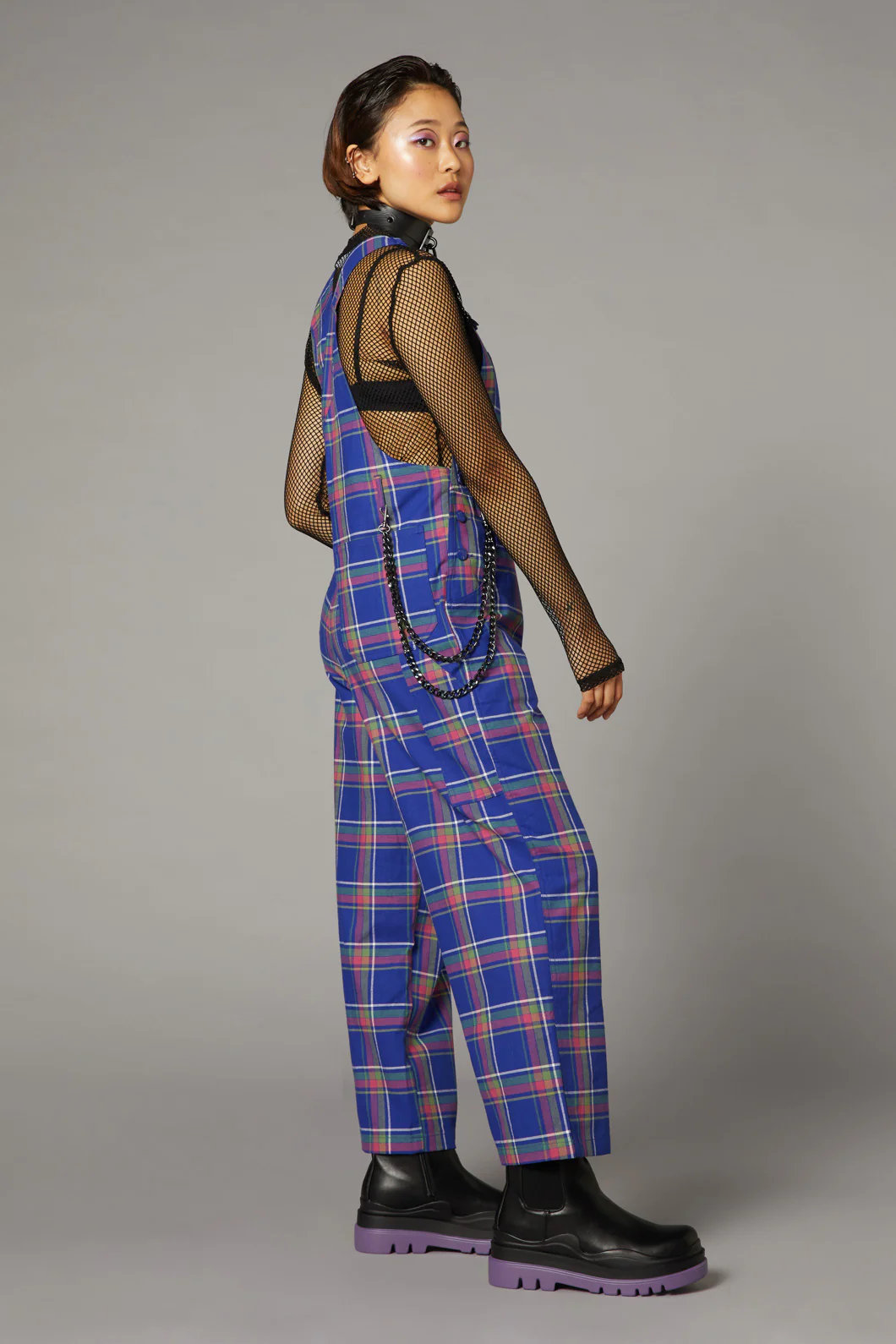 Werewolf Tartan Goth Overalls - Image 3