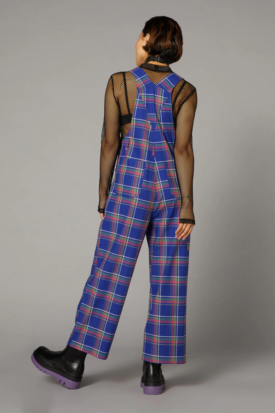 Werewolf Tartan Goth Overalls - Image 4