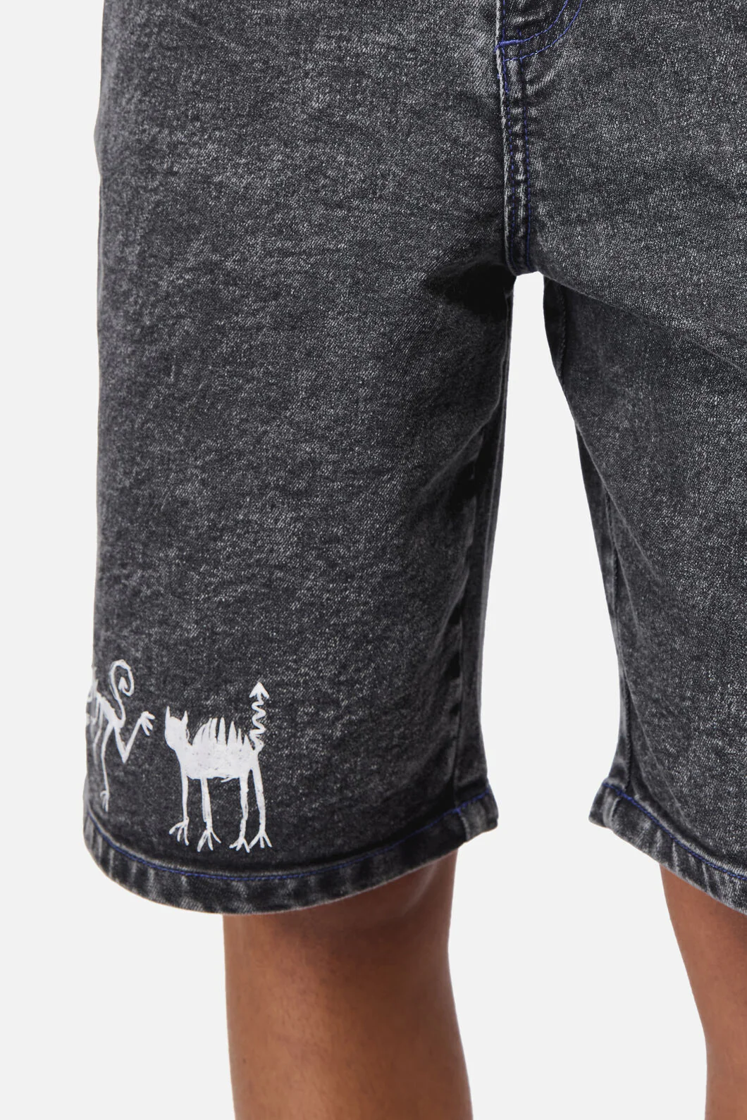 Whirl Denim Embroidered Jorts - Image 5