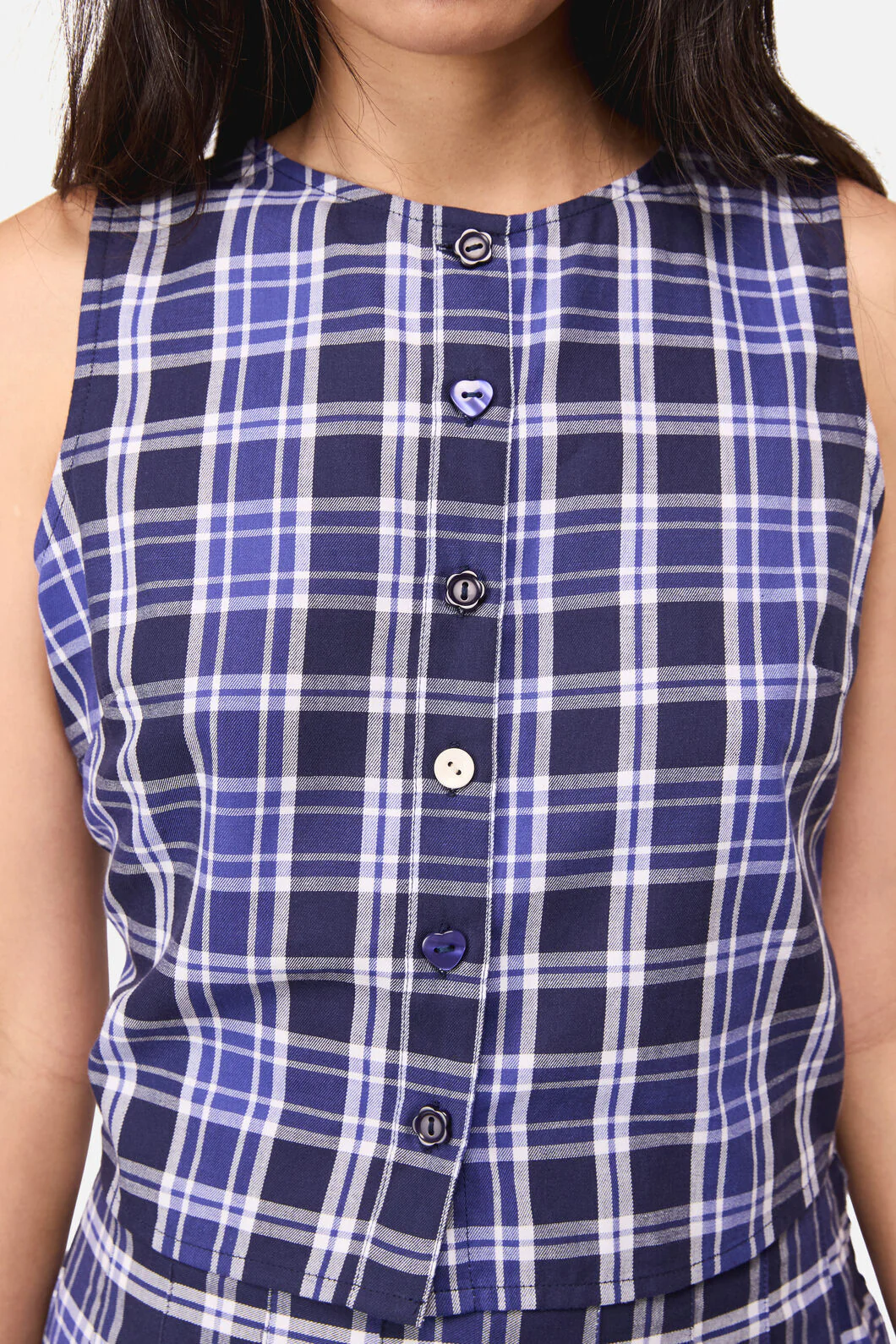 Whirl Tartan Button Top - Image 6