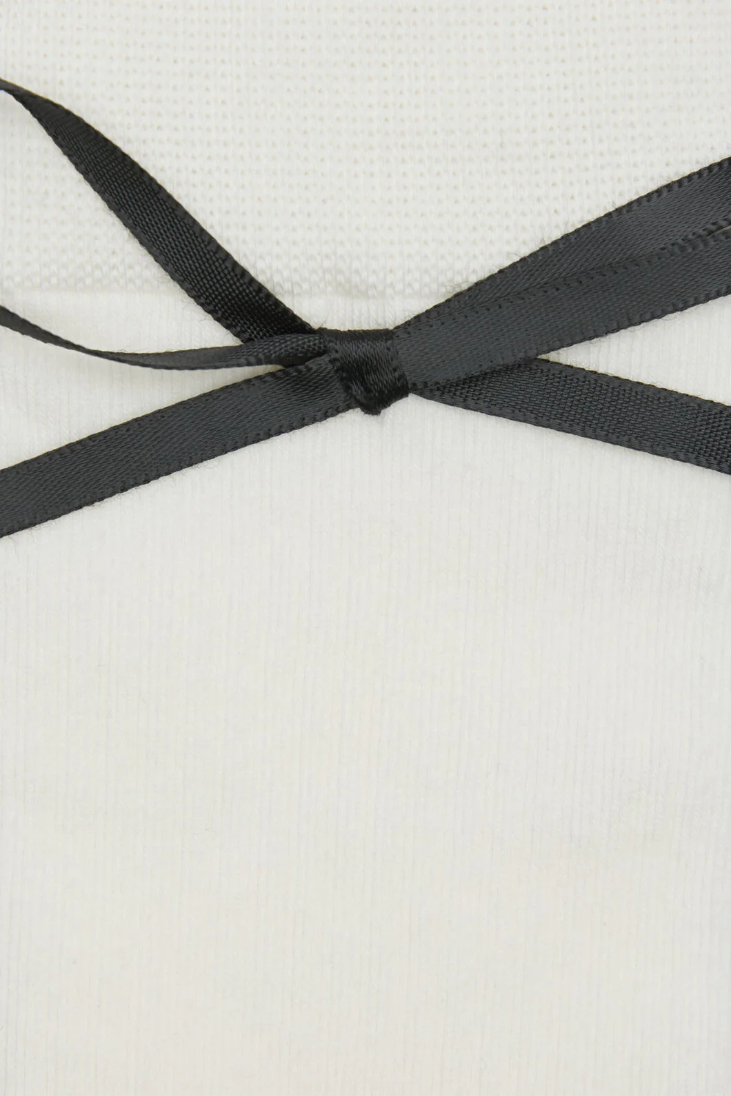 White Knee High Bow Socks - Image 2