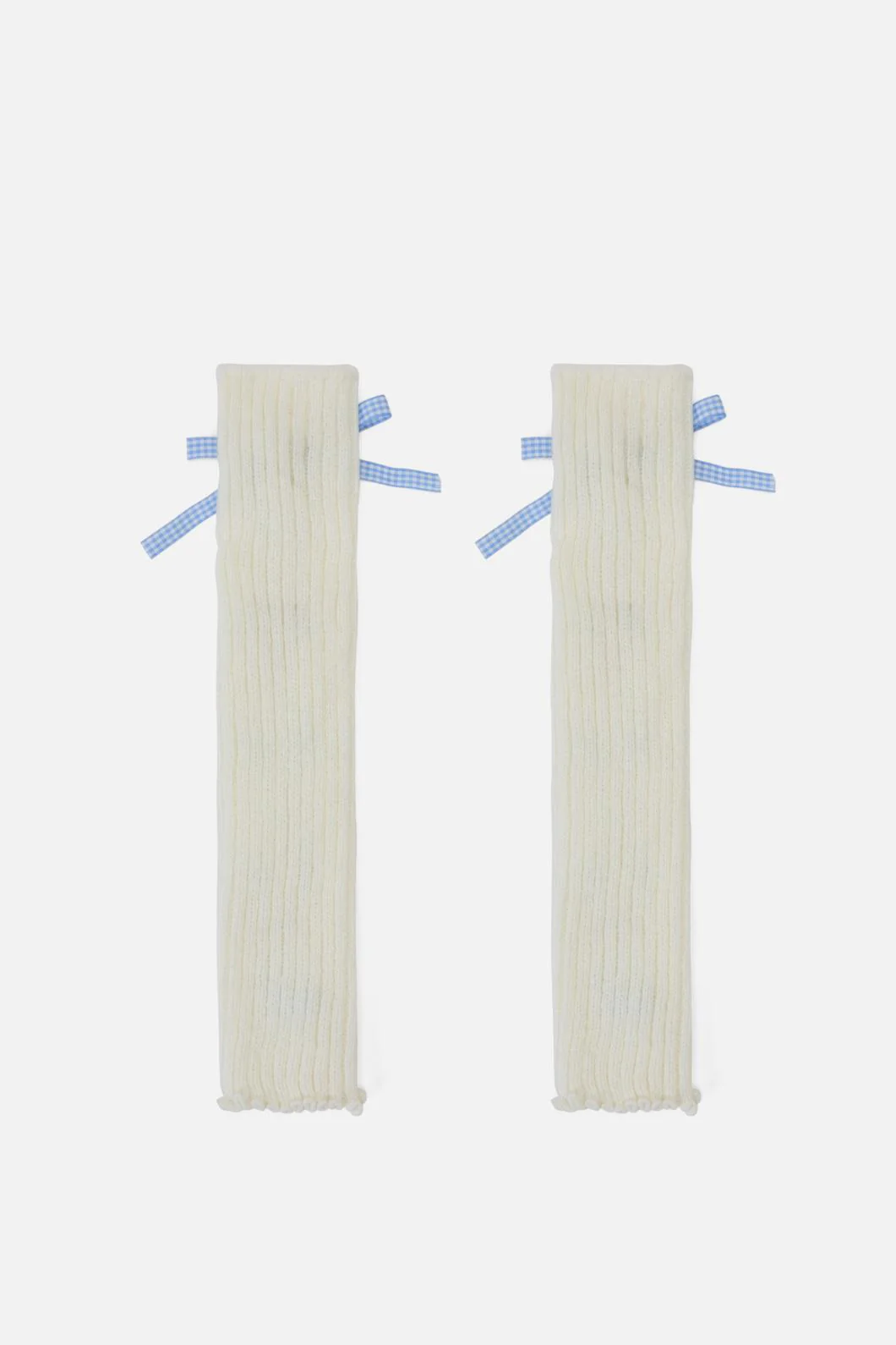 White Lace Up Leg Warmers - Image 5