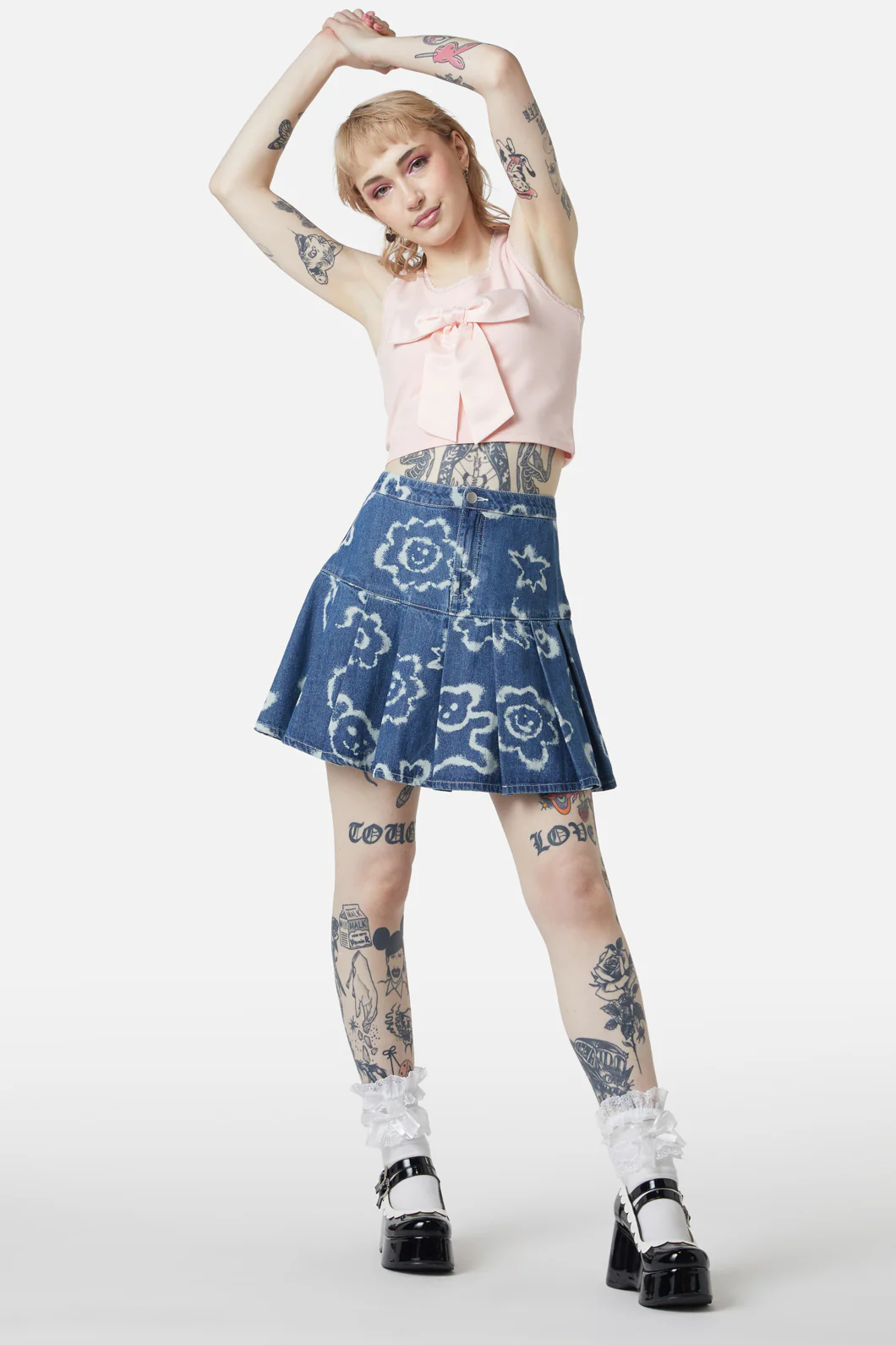 White Out Denim Skirt - Image 2
