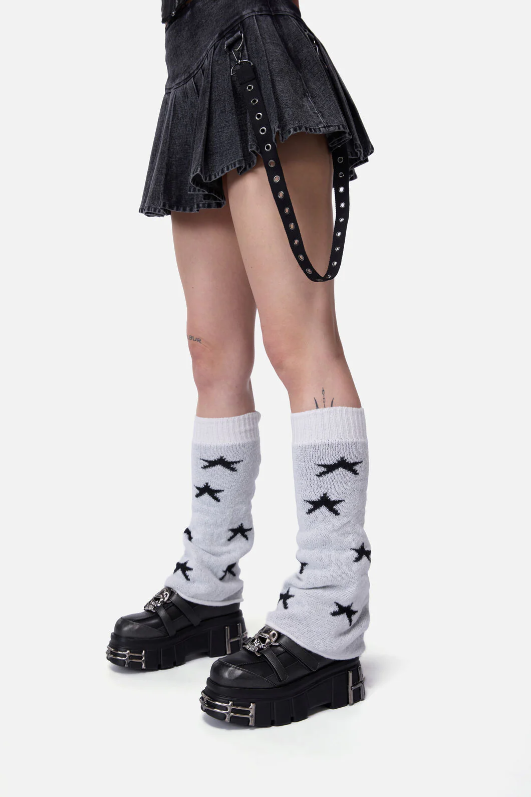 White Stars Leg Warmers - Image 2