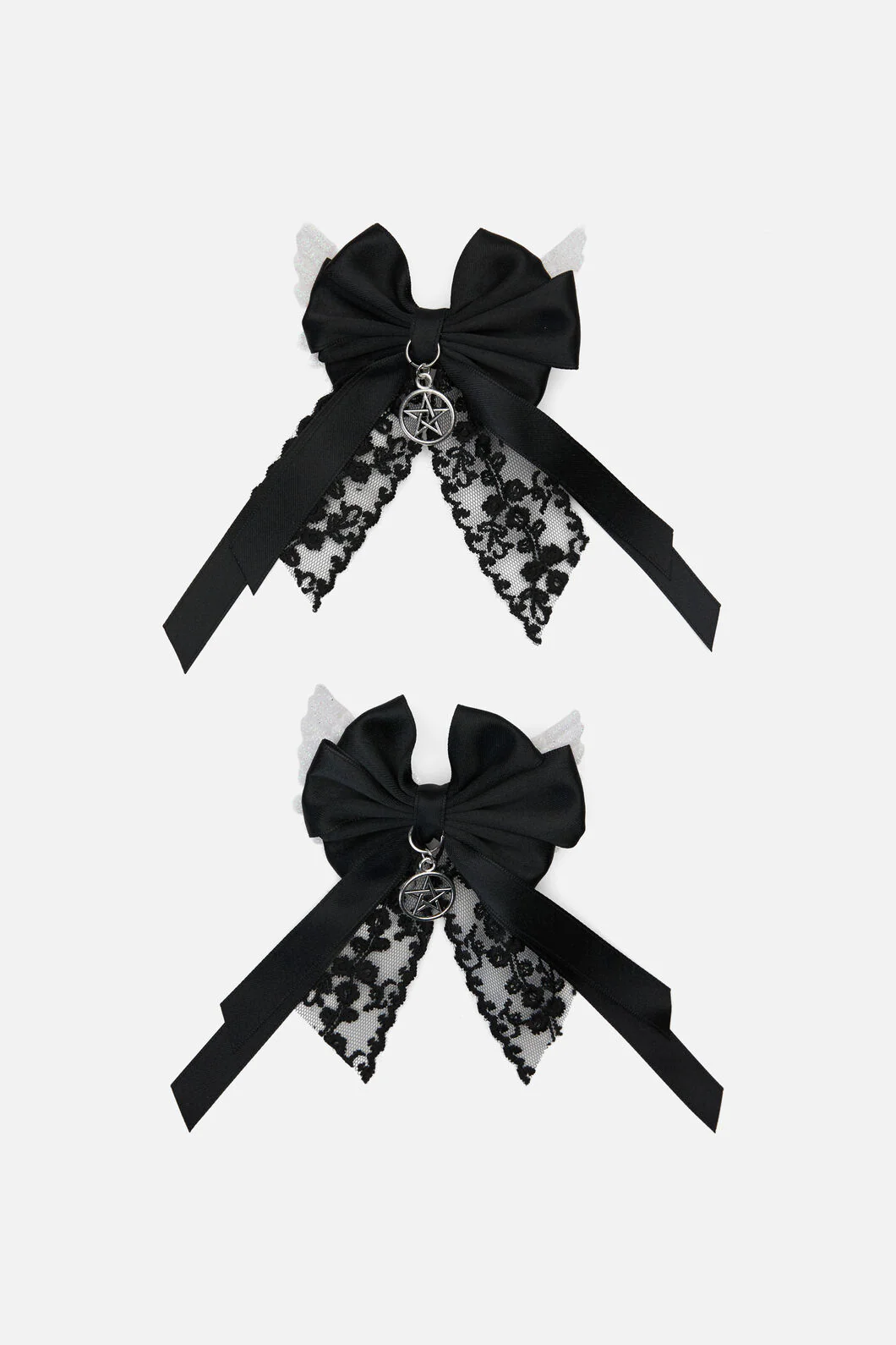 Winged Bow Hair Clip Set - Image 3