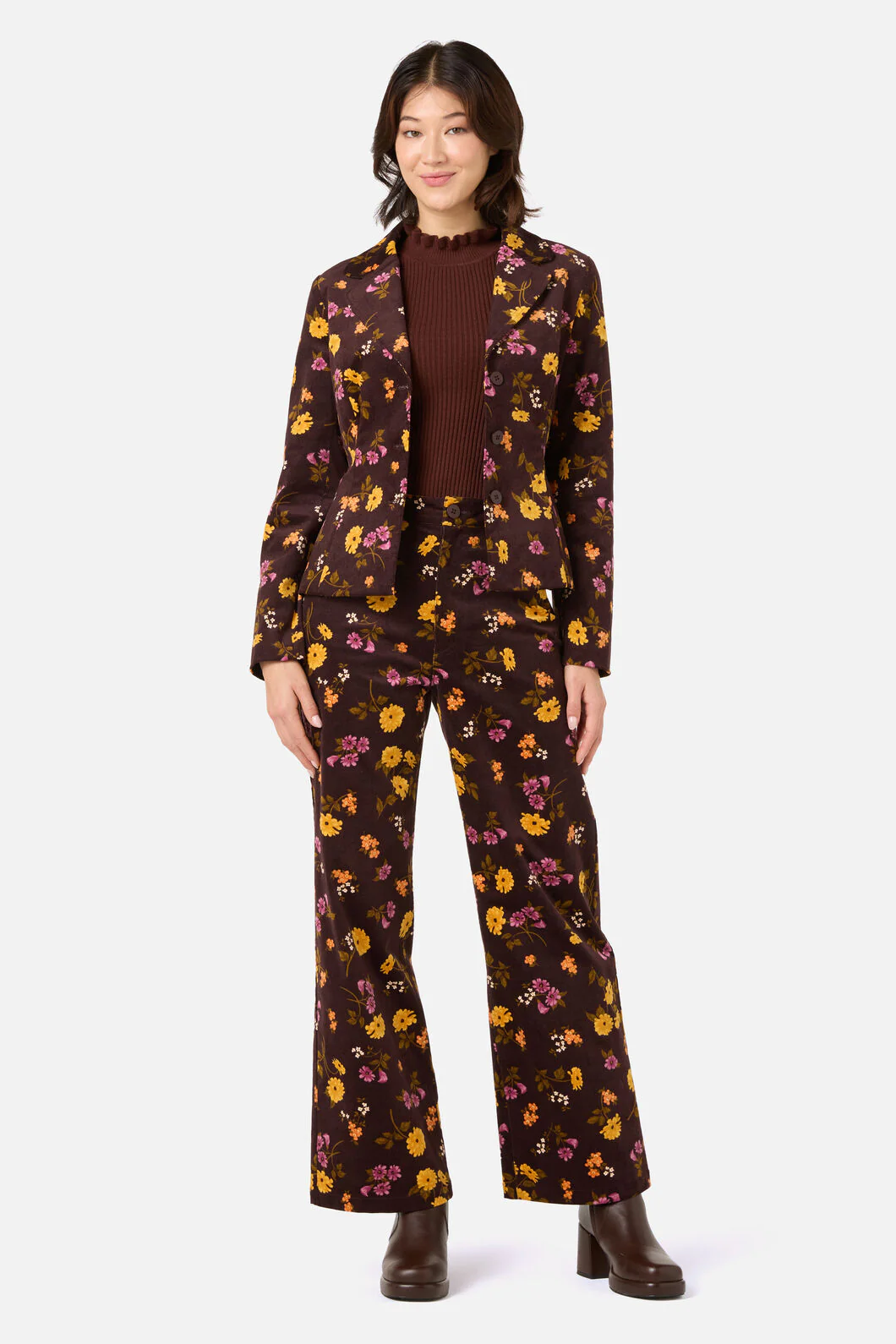 Winona Flower Corduroy Blazer - Image 4