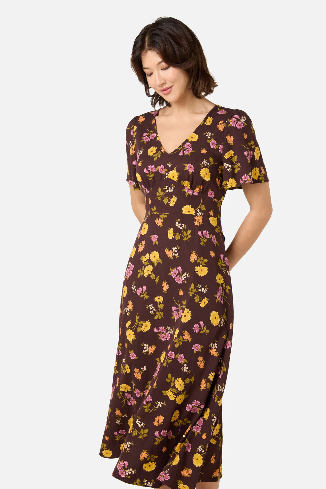 Winona Flower Midi Dress - Image 6