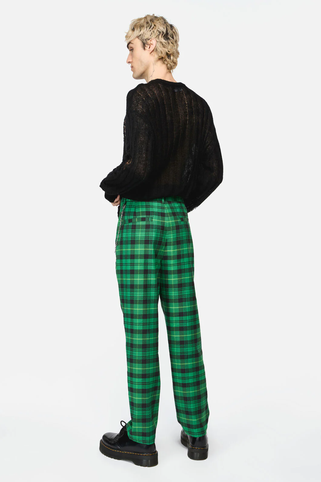 Wired Tartan Slim Fit Pants - Image 3